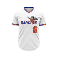 Maillot de baseball personnalisé OEM, imprimé par sublimation, entièrement boutonné, manches courtes, en tissu mesh, avec nom personnalisé, grandes tailles, été