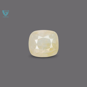 Pierre précieuse naturelle facettée, saphir jaune péridot - 3,8 carats - Product Image 1