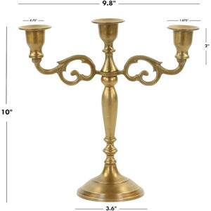 Fournisseurs en gros de bougeoir candélabre en métal à 3 bras en métal bougeoir en laiton au prix le moins cher - Product Image 3