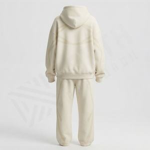 Conjunto Deportivo Vintage de Invierno al por Mayor, Pantalones con Capucha de Peso Medio, Conjunto de Jogging para Mujer, Sudadera con Capucha de Felpa de Algodón, Ropa Deportiva Urbana para Gimnasio - Product Image 2