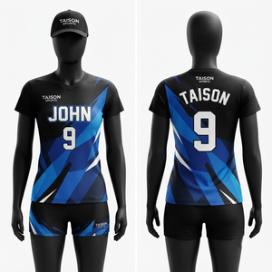 Ensemble d'uniformes de volley-ball pour femmes en polyester interlock 160 GSM, rouge et blanc, avec logo personnalisé par sublimation - Product Image 4