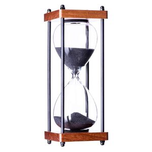 Calvin Handicrafts "Horloge de sable sablier 60 minutes, paquet cadeau coloré, marron avec sable noir 60 Min - Product Image 2