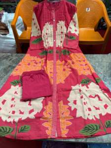 Pintex été coton A-ligne travail Kurti pantalon ensemble Long Co-ord ensemble fabricant en gros kurtis femmes Inde cordon coordonné ensemble - Product Image 6