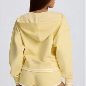 Sweat à capuche de sport décontracté pour femmes impression personnalisée 320g sweat de sport d'hiver en coton avec sweat à capuche imprimé printemps automne - Product Image 3