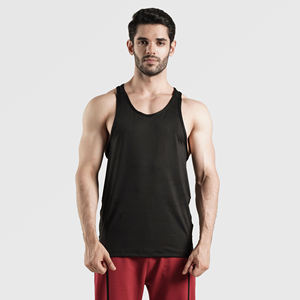 Camisetas sin mangas para hombre, chaleco sólido de algodón 100%, camisetas sin mangas transpirables para hombre, camisetas ajustadas informales para gimnasio, correr, cómodas para hombre - Product Image 1