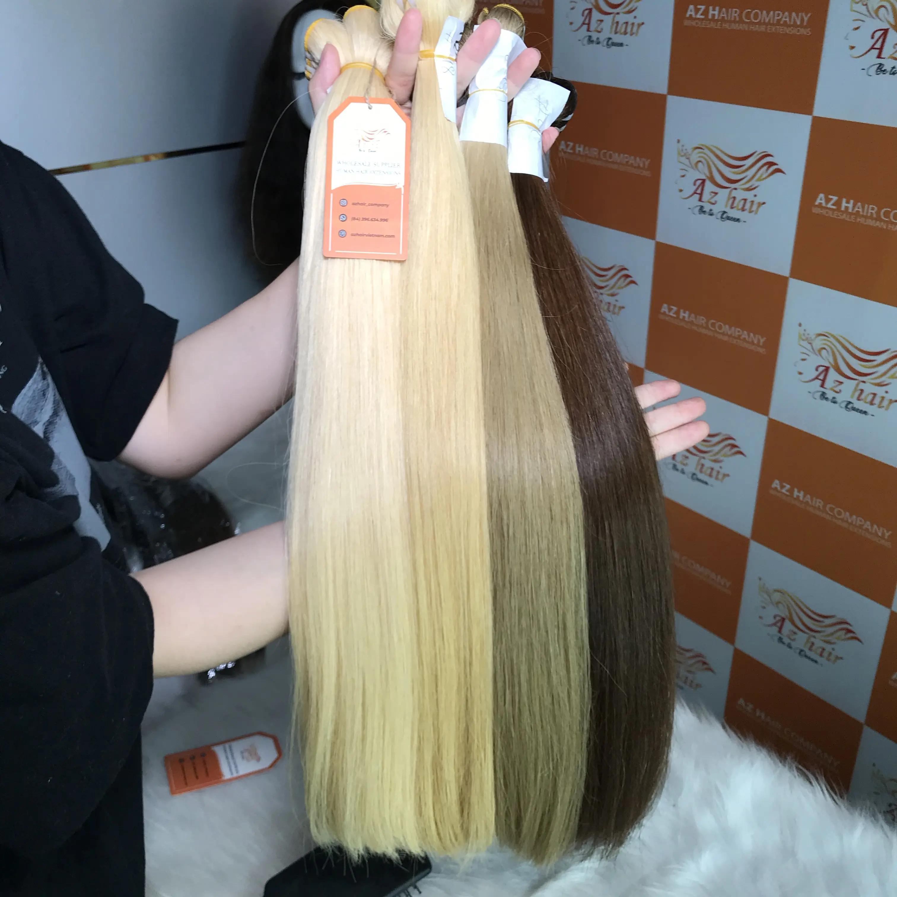 Big Promotion Bone Straight Weft Hair Color Vietnamese Raw Hair Human Virgin Hair 12A Grade Wholesale