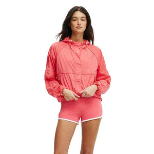 Survêtement coupe-vent personnalisé Veste de survêtement légère et motivante à fermeture éclair pour femme Tarif de gros OEM - Product Image 1