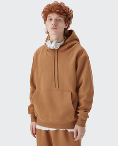 Sweat à capuche pour homme en molleton 100% coton de haute qualité, 280g, coupe ample, hiver, uni, 45 couleurs pour impression - Product Image 2