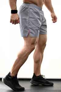 Pantalones cortos de lana para gimnasio de verano personalizados para hombre, venta al por mayor, patrón sólido, antiarrugas, ecológicos - Product Image 5