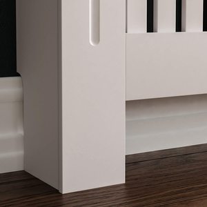 Copertura del radiatore in legno bianco MDF griglia scaffale armadio moderno mobili tradizionali - Product Image 6