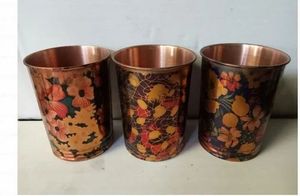 Verre de cuivre imprimé avec impression artistique colorée abstraite moderne pour les paniers cadeaux de festival religieux au prix de gros - Product Image 6