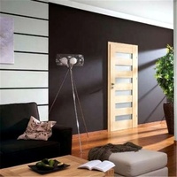 DAIYA portes intérieures en bois massif avec porte intérieure en verre fumé