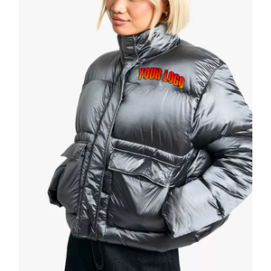 Chaqueta Larga Acolchada para Mujer, Elegante y Ultra Cálida, con Capucha y Relleno de Plumón para la Temporada de Invierno, de Algodón - Product Image 4