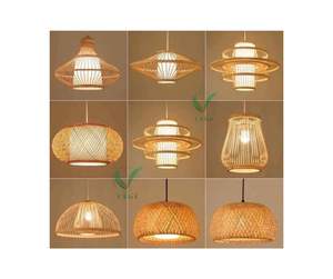 Lampe Artisan en Bambou-Matières Premières Naturelles Art Lumineux - Product Image 1