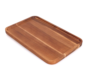 ถาดเสิร์ฟไม้อาเคเซียถาดโลหะตกแต่งที่จับแบบชนบทถาดขนมไม้ - Product Image 2