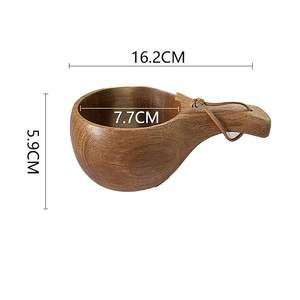 Mug Kuksa en bois poli écologique prêt à offrir pour les occasions spéciales avec un design artisanal de qualité supérieure, fabriqué à la main, à bas prix - Product Image 3