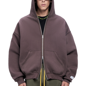 Haute qualité personnalisé Boxy fit double cordon de serrage court fermeture éclair 500gsm fabricants de sweats à capuche zippés - Product Image 1