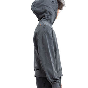 Venta caliente Sudaderas con capucha desgastadas Hombres Precio al por mayor Sudadera con capucha desgastada de gran tamaño Precio de venta más vendido Sudaderas con capucha desgastadas - Product Image 2