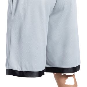 Shorts de sport pour homme à double couche, séchage rapide, respirant, taille élastique, 100% nylon, couleur unie, design personnalisé, coupe ample, teinture unie - Product Image 3