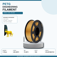 Filament PETG de qualité supérieure, finition de surface excellente, 1,75 mm, 3 kg, pour applications d'ingénierie, plusieurs options de couleurs disponibles