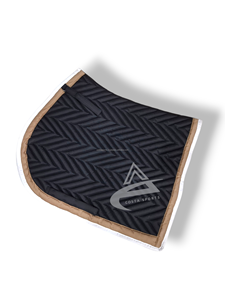 Costa Sports English Equestrian - Sillín de Montar Negro Zigzag de Algodón con Relleno de Espuma para Caballos, Multiusos, con Seguridad para Deportes de Carreras - Product Image 5