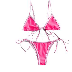 Ensemble bikini deux pièces pour femme à prix de gros, imprimé animal, logo sur le devant, séchage rapide, tissu doux, maillot de bain de plage estival - Product Image 3