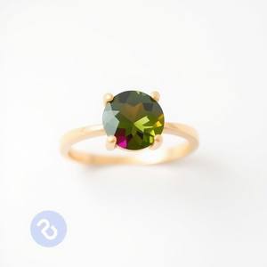 Green <b>Diamond</b> Engagement Wedding Ring S925 Sterling Silver With Four-Pronged Design Fashion Style - Product Image 6