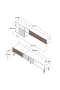 ที่วางทีวีสไตล์ยุโรปทันสมัยเฟอร์นิเจอร์ห้องนั่งเล่นที่ทำจากไม้ทีวีเฟอร์นิเจอร์ห้องนั่งเล่นที่ทันสมัย - Product Image 5