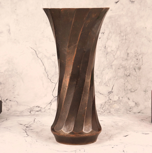 Jarrón de mesa de latón Vintage maceta decorativa para oficina en casa con estilo tradicional formas surtidas bodas hechas de vidrio de Metal - Product Image 3