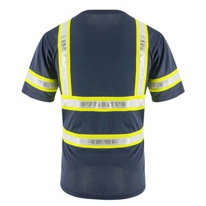 Chemises de travail à manches longues avec logo personnalisé, séchage rapide, réfléchissantes pour la sécurité routière, vêtements de travail industriels, miniers, de construction, polos haute visibilité - Product Image 5