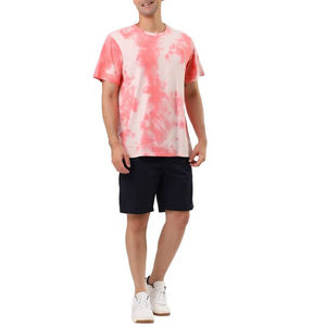 <b>High</b> Quality Custom Logo Tie Dye Short Sleeve T <b>Shirt</b> for <b>Men</b> Street Style Neck Printed Stand <b>Collar</b> Double Breasted Closure - Product Image 2