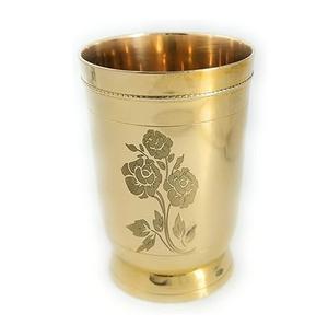 Vajilla de vidrio para beber grabada a mano, artículos de catering, acabado antiguo, vidrio de Metal de latón para Hotel, restaurante o uso doméstico - Product Image 4