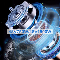 Vélo électrique AKEZ Jaguar 48V 1500W à pneus larges, haute puissance, tout-terrain, livraison directe d'usine en Chine