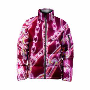 Vestes matelassées pour hommes de haute qualité avec fermeture éclair, imprimées par sublimation sur toute la surface, col montant, veste à bulles surdimensionnée pour l'hiver - Product Image 4