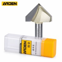 Fraise à queue CNC Arden à plaquettes en carbure de tungstène, simple denture, 65HRC, revêtement, pour fraisage conventionnel de coupes et de plateaux, personnalisable OEM