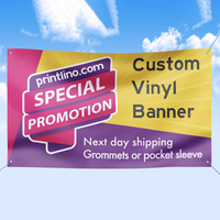 Bannière publicitaire en vinyle PVC imprimé, prix d'usine, taille personnalisée, impression numérique extérieure, couleur CMJN, promotionnelle