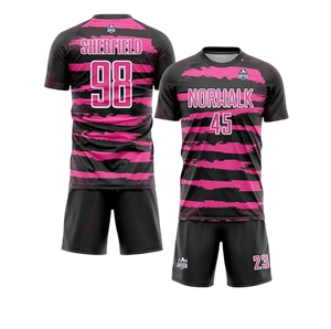 100% Poly Men's Soccer Jersey Uniformes de equipo personalizado con nombre Logo Servicio OEM para hombres Mujeres Jóvenes Niños Corte automatizado - Product Image 3