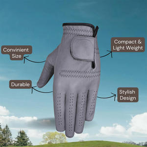 Gants de golf Cabretta à haute adhérence avec impression de logo de broderie d'étiquette personnalisée et image de marque pour les joueurs et les détaillants - Product Image 3