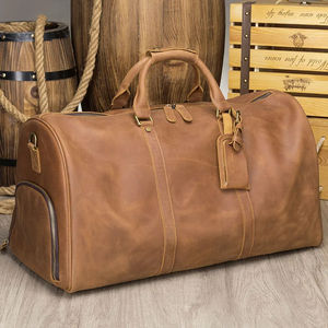 Custom High Quality Genuine <b>Leather</b> Men's Travel <b>Duffel</b> <b>Bag</b> Wholesale Vintage Genuine <b>Leather</b> <b>Duffel</b> <b>Bag</b> - Product Image 6