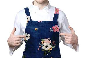 Tablier de taille en coton robuste, flexible, respirant et écologique, coupe classique, double couture, plusieurs couleurs, avec poche - Product Image 2