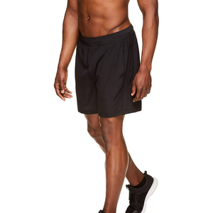 Pantalones cortos atléticos de diseño personalizado para hombres, pantalones cortos transpirables de tira reflectante de Color sólido para entrenamiento informal ligero para hombres - Product Image 3