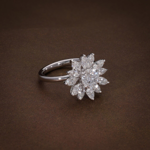 Luxury Sunflower CZ Diamond <b>Ring</b> for Women Silver Plated Floral Engagement Wedding Fashion Jewelry <b>Ring</b> - Product Image 4