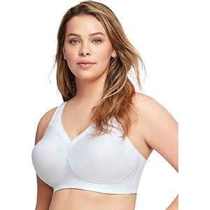 Soutien-gorge de sport réversible pour femmes, grande taille, écologique, à maintien élevé, bretelles réglables, coussinets amovibles, respirant, en spandex/polyester - Product Image 3