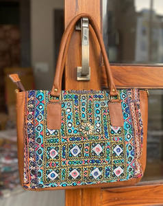 Bolso bordado tradicional hecho a mano indio para mujer, bolso de compras con borlas Banjara Vintage, bolso de mano bohemio Hippie con estilo - Product Image 5