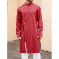 Vêtements musulmans indiens pour mariages et occasions festives Ensemble de pyjama uni Sherwani et Kurta pour hommes