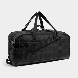 OEM Sac de sport noir solide personnalisable de haute qualité Sacs de voyage étanches pour la gym avec fermeture à glissière et motif de lettres - Product Image 3