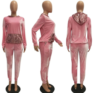 Stylish Ladies Plus Size <b>Velour</b> <b>Tracksuit</b> Comfortable Pullover Sweatshirt With Elastic Waist Pants Stylish Casual Wear For All - Product Image 6