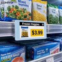 COMPAX 2,13 pouces -20 ℃   Étiquette de prix numérique électronique à basse température BWRY E Ink pour supermarché et entrepôt frigorifique de produits surgelés