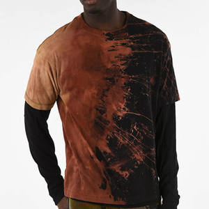 T-shirt en coton délavé à l'acide avec logo vintage, surdimensionné, personnalisé, à manches courtes, pour fabricants - Product Image 3