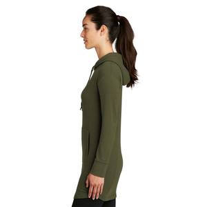 Vestido Gris Informal con Cordón Ajustable, Manga Larga, Vestido Sólido Ligero con Capucha - Product Image 6